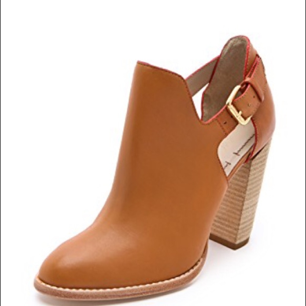 Elizabeth and James Suri cutout boots cognac